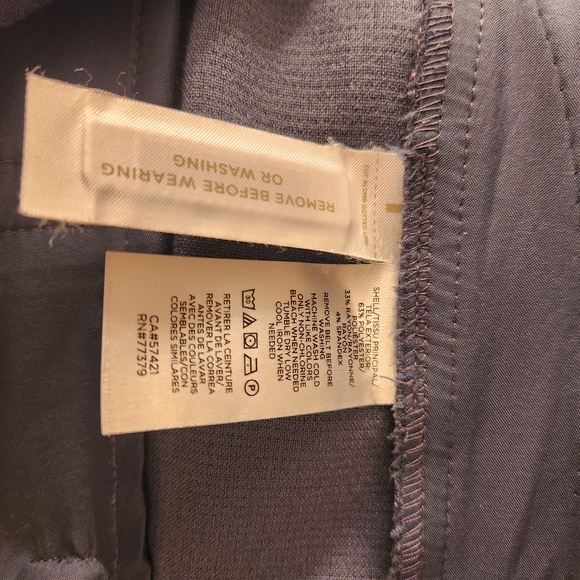 Ann Taylor High-Waisted Blue Tapered Trousers - Picture 7 of 8